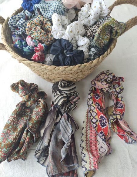 Chouchous foulards ou foulchies issus d'upcycling/recyclage par l'Echoppe de Nine