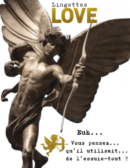 Cupidon/Eros et les lingettes d'Amour de l'échoppe de Nine